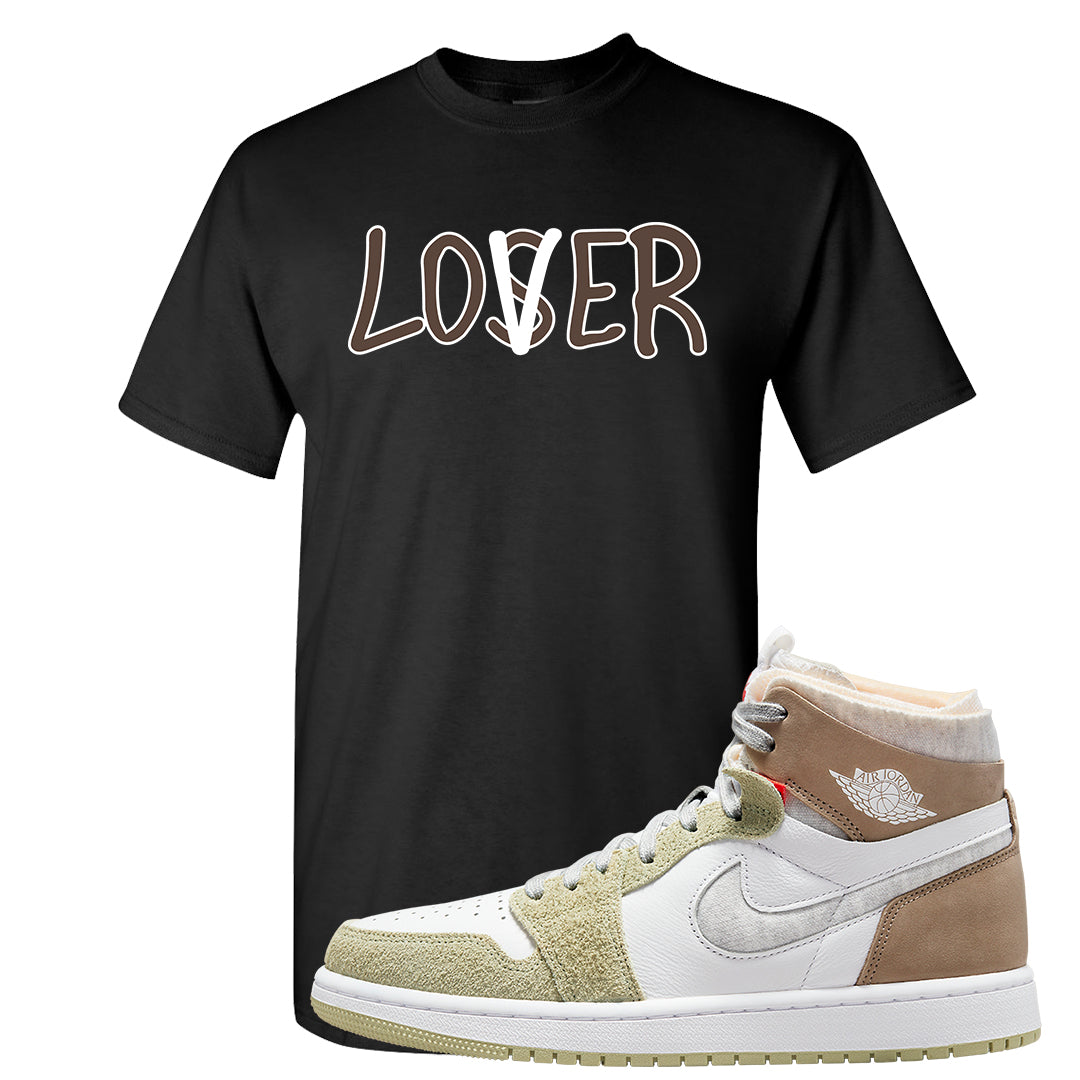 Zoom CMFT Olive Aura 1s T Shirt | Lover, Black