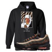 Dark Army Orange Blaze 95s Hoodie | God Told Me, Black