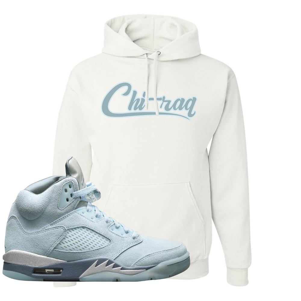 Blue Bird 5s Hoodie | Chiraq, White