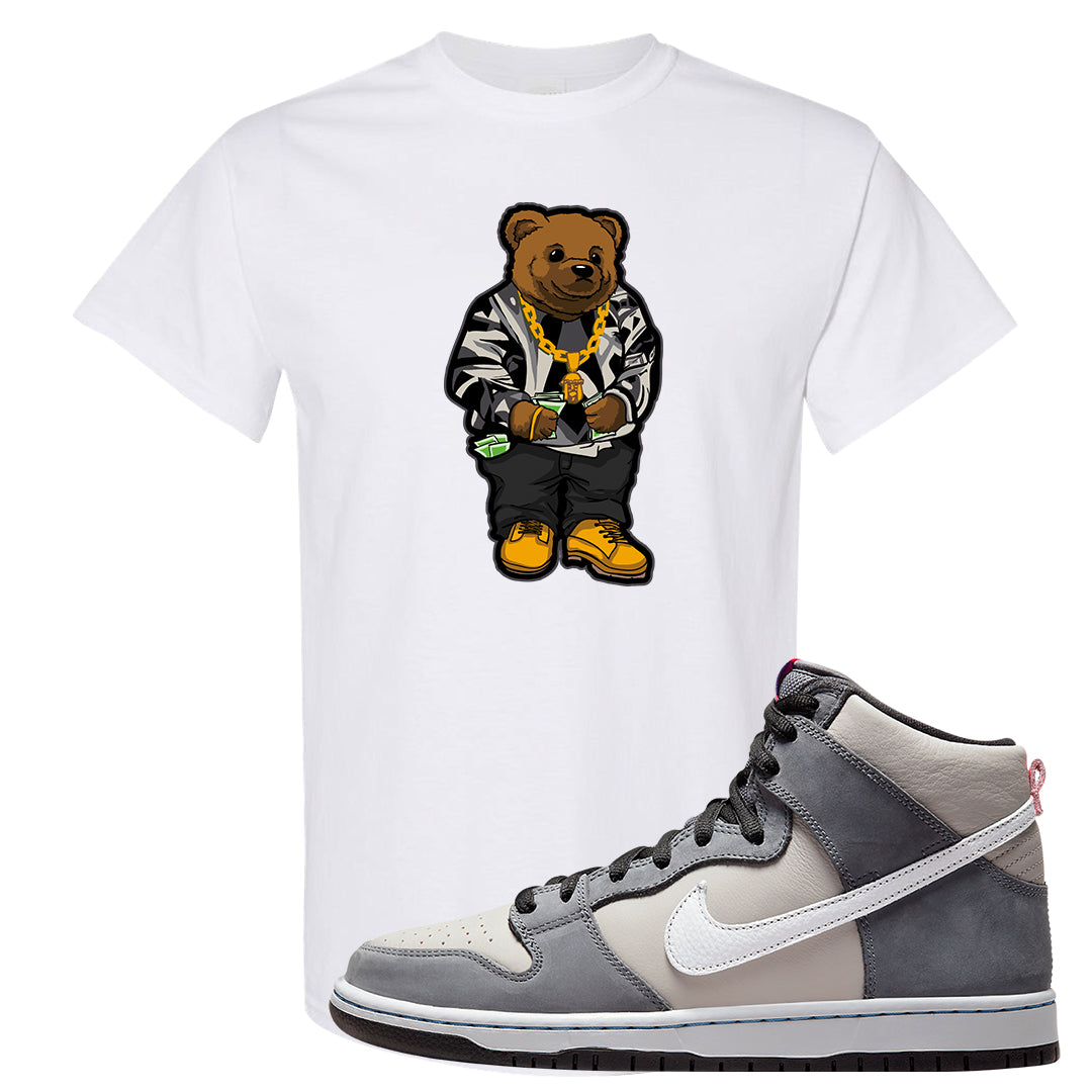 Medium Grey High Dunks T Shirt | Sweater Bear, White