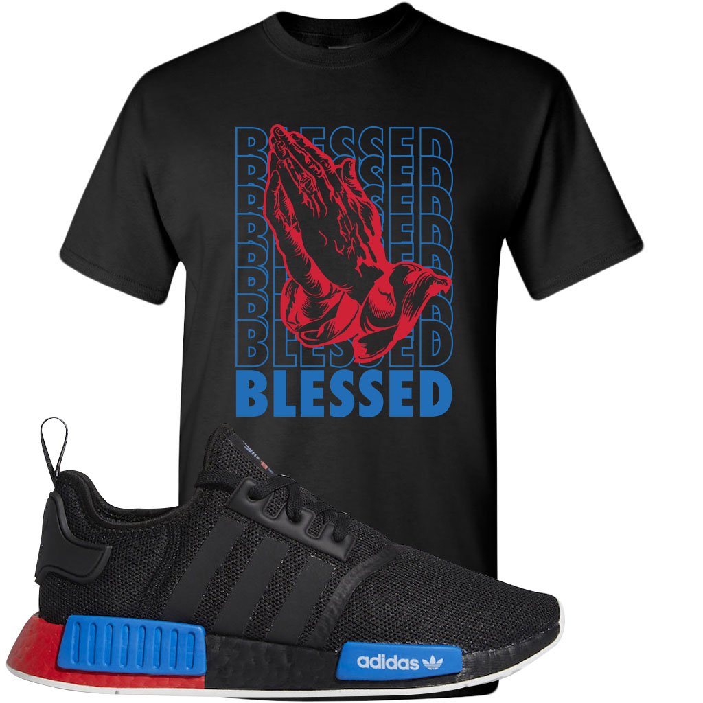 NMD R1 Black Red Boost Matching Tshirt | Sneaker shirt to match NMD R1s | Blessed, Black