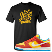 Habanero Red Gold Blue Low Dunks T Shirt | Nice Guys Finish Last, Black