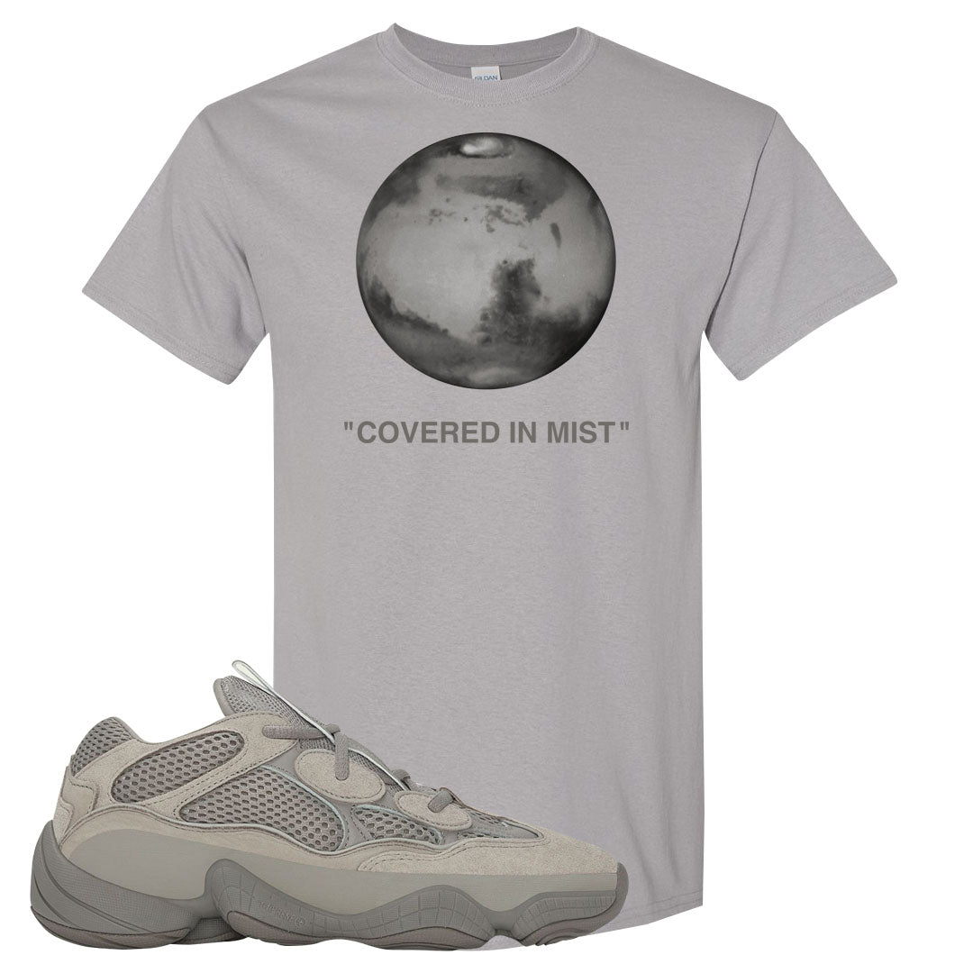 Ash Grey 500s T Shirt | Covered In Mist, Gravel