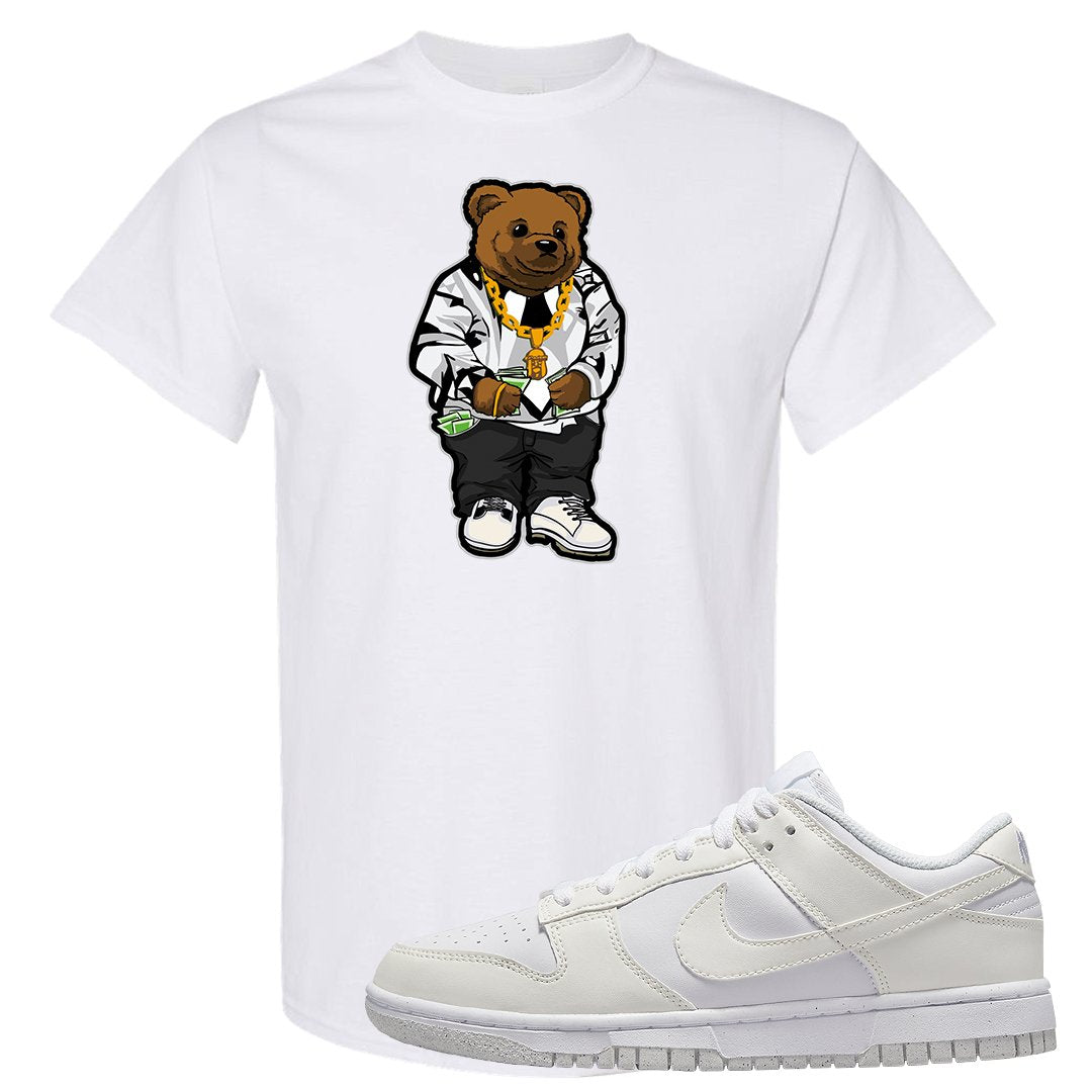 Next Nature White Low Dunks T Shirt | Sweater Bear, White