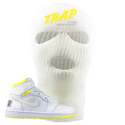 Jordan 1 First Class Flight Trap To Rise Above Poverty Sneaker Matching White Ski Mask
