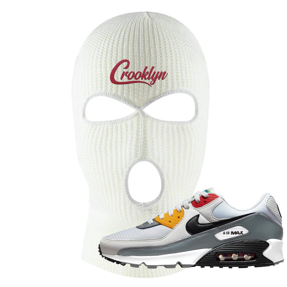 Peace Love Basketball 90s Ski Mask | Crooklyn, White