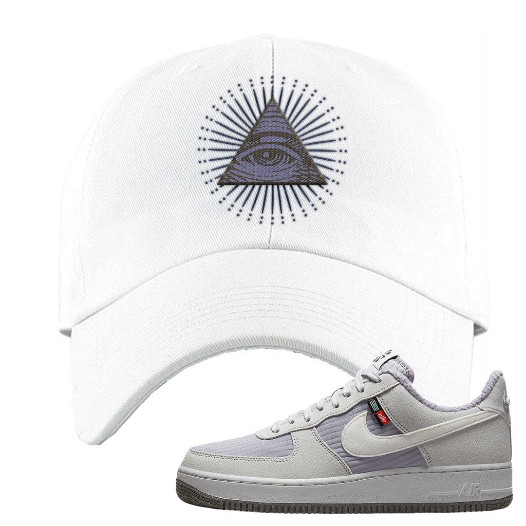 Toasty Low 1s Dad Hat | All Seeing Eye, White