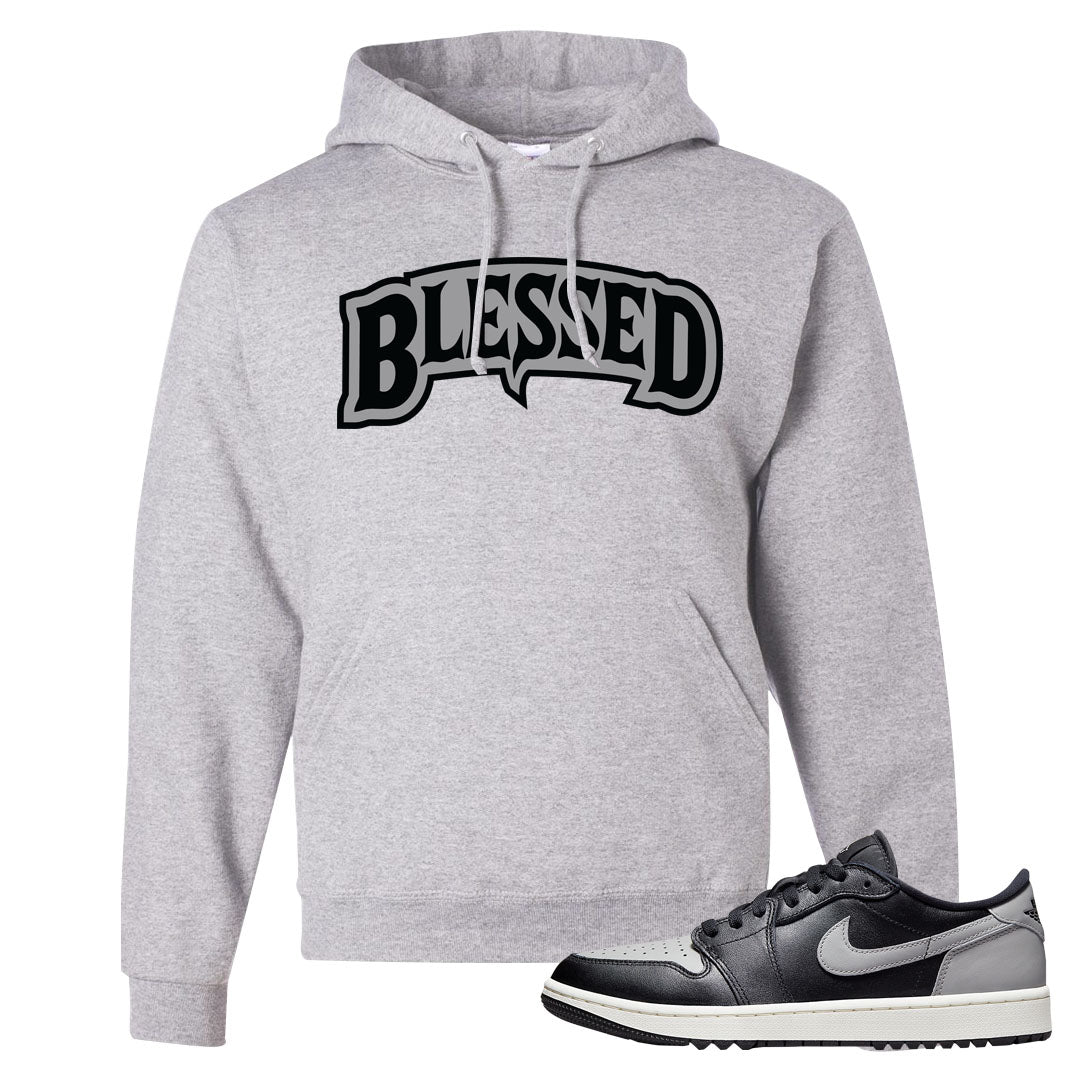 Shadow Golf Low 1s Hoodie | Blessed Arch, Ash