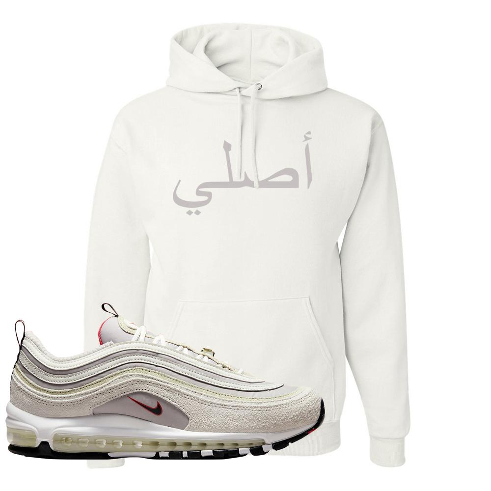 First Use Suede 97s Hoodie | Original Arabic, White