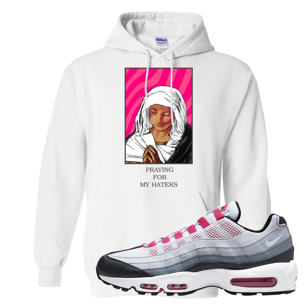 Next Nature Pink 95s Hoodie | God Told Me, White