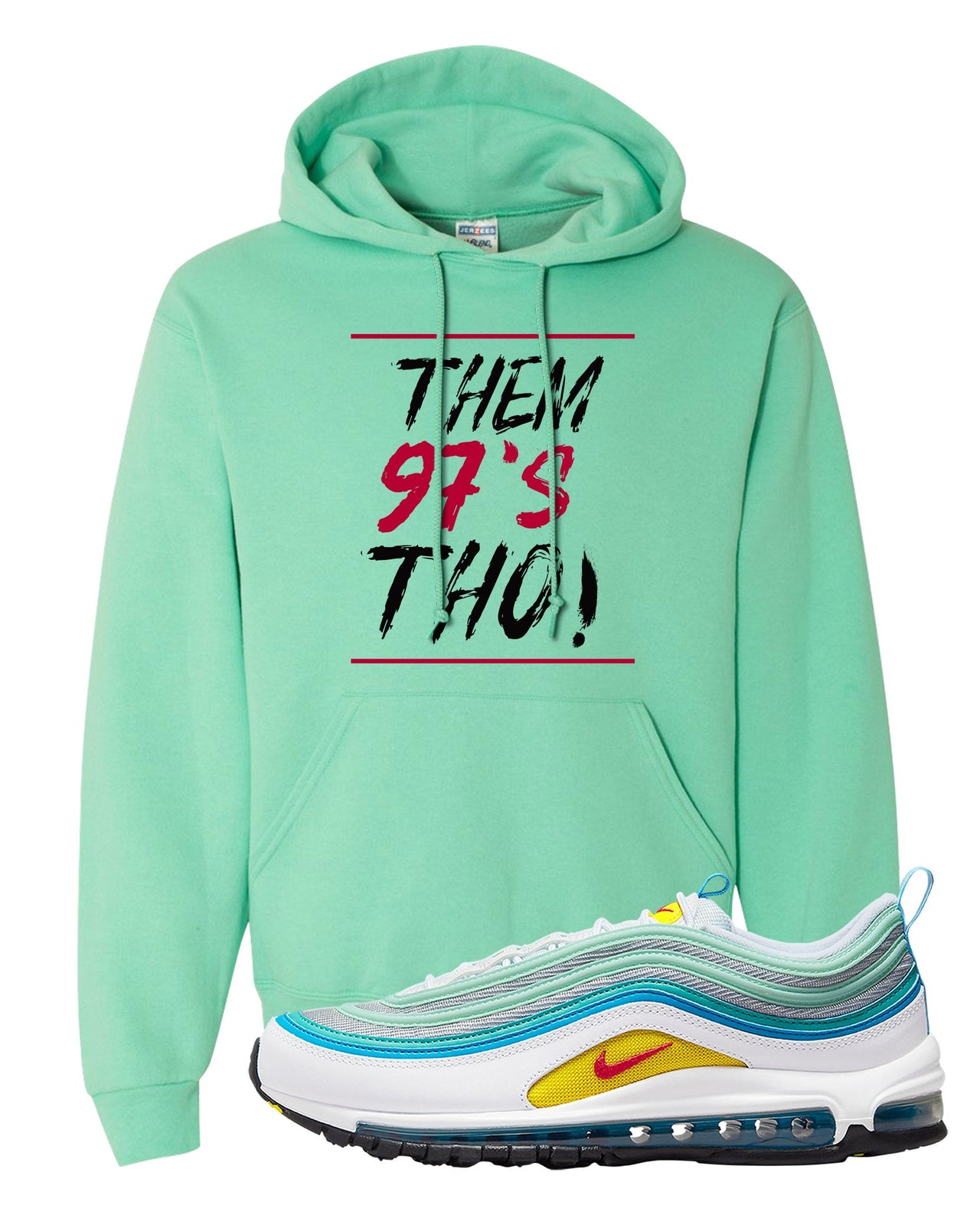 Spring Floral 97s Hoodie | Them 97's Tho, Cool Mint