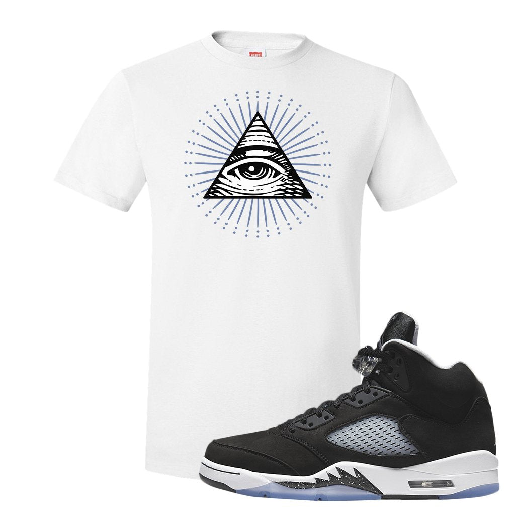 Oreo Moonlight 5s T Shirt | All Seeing Eye, White