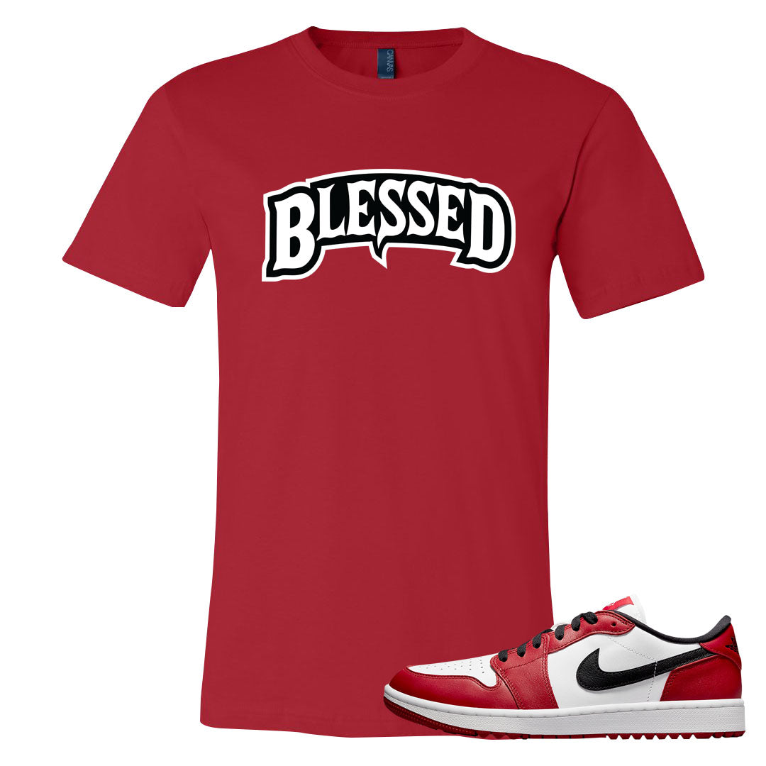 Chicago Golf Low 1s T Shirt | Blessed Arch, Red