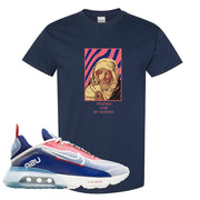 Team USA 2090s T Shirt | God Told Me, Navy