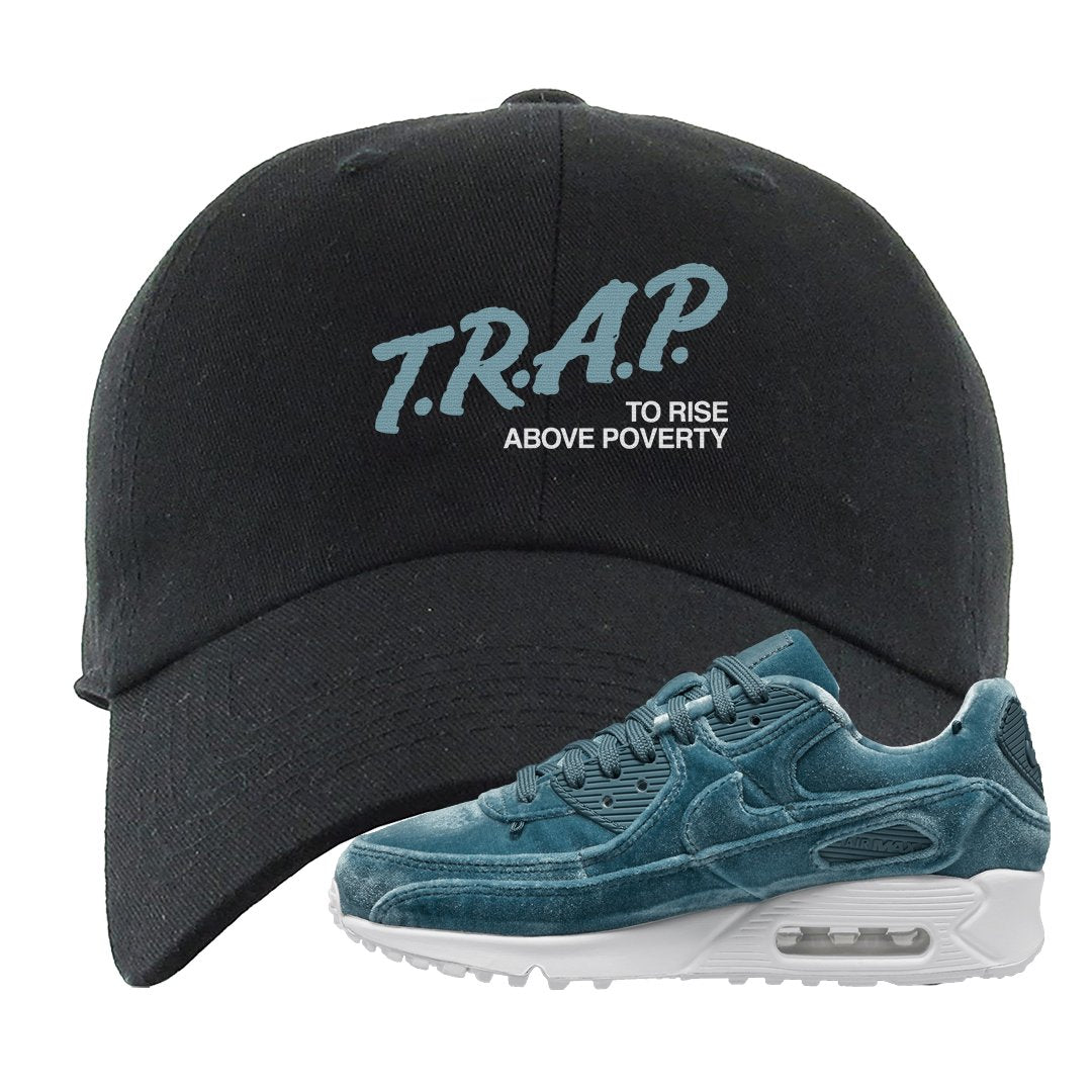 Blue Velvet 90s Dad Hat | Trap To Rise Above Poverty, Black
