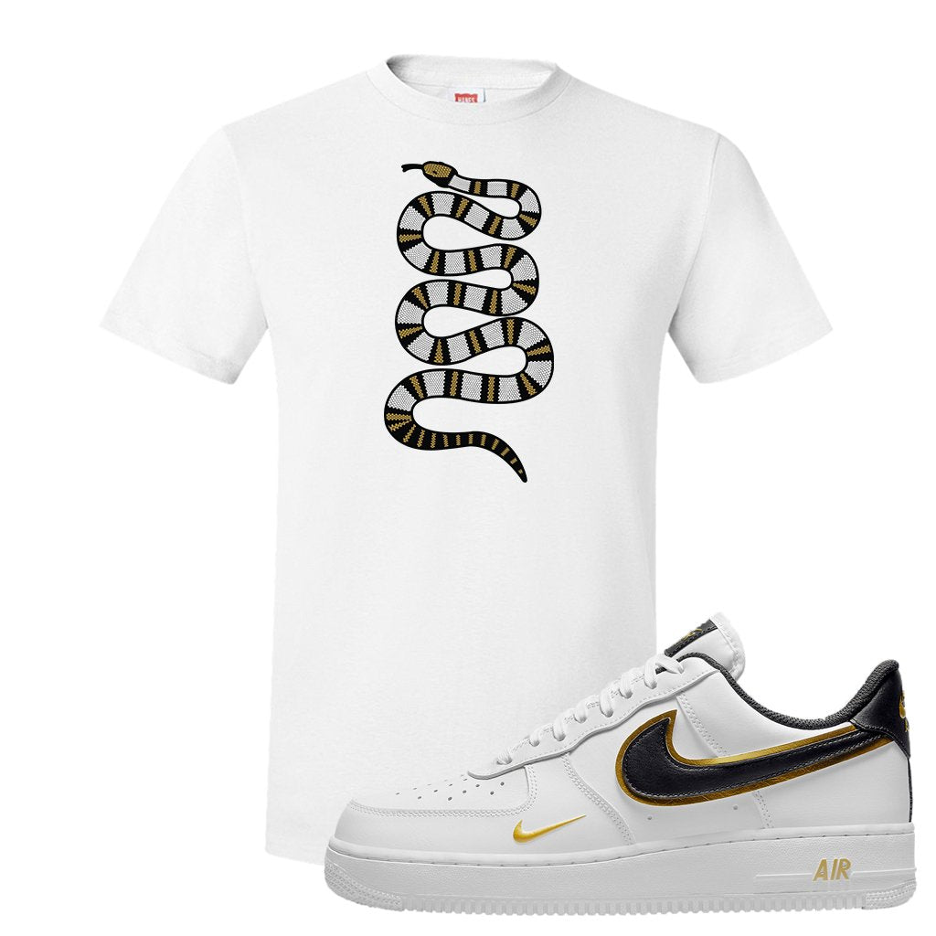 Air Force 1 Low White Gold T Shirt | Coiled Snake, White