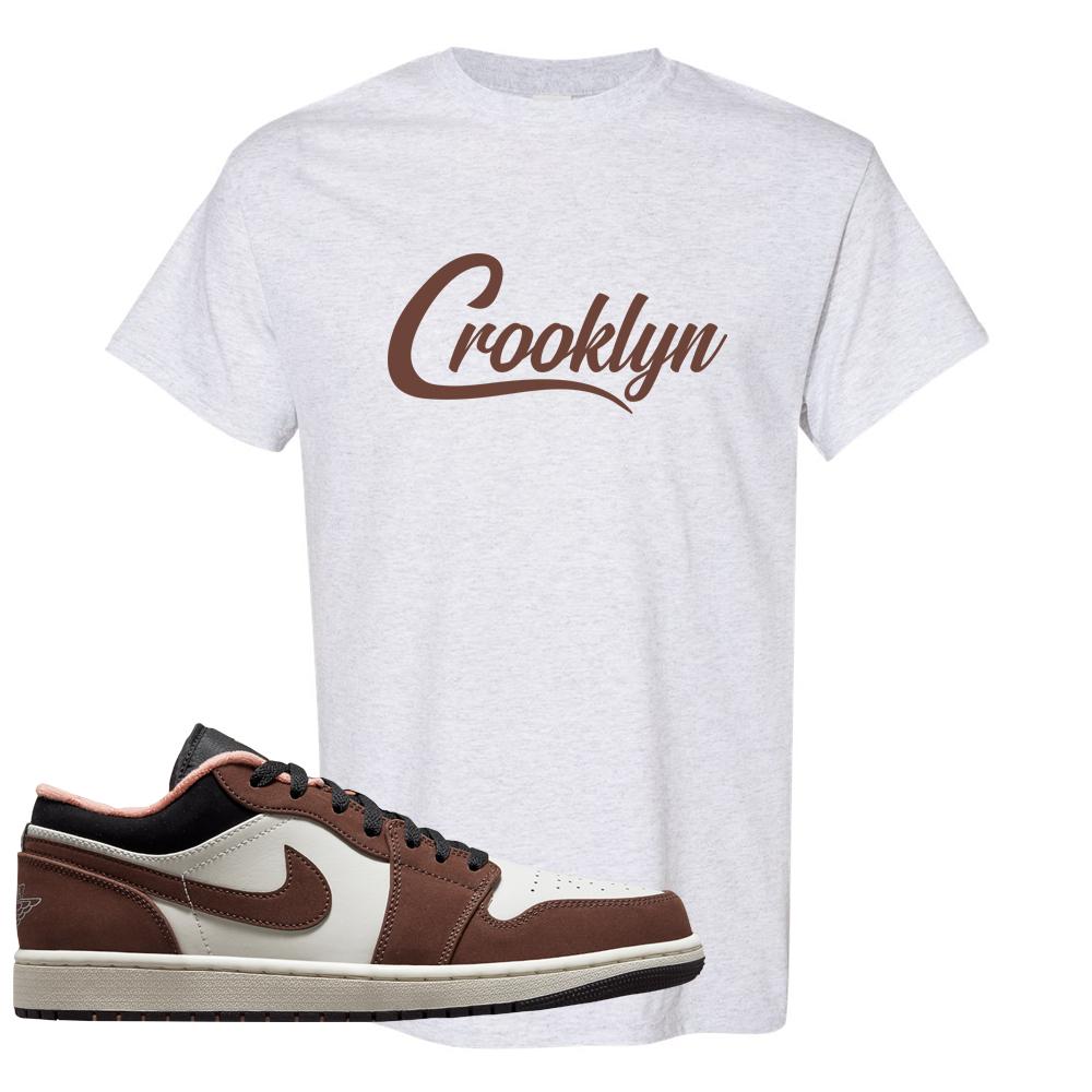 Mocha Low 1s T Shirt | Crooklyn, Ash