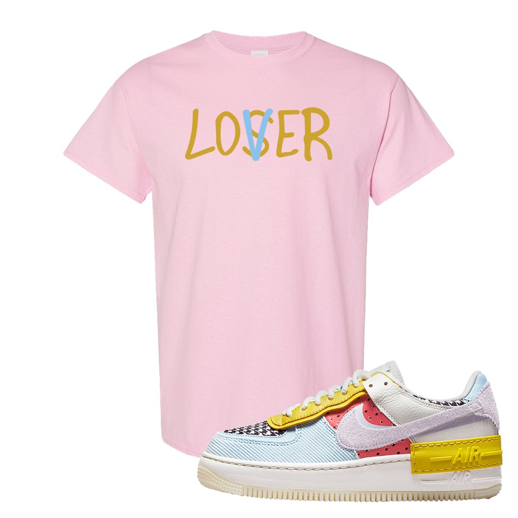 Air Force 1 Shadow Multi-Color T Shirt | Lover, Light Pink