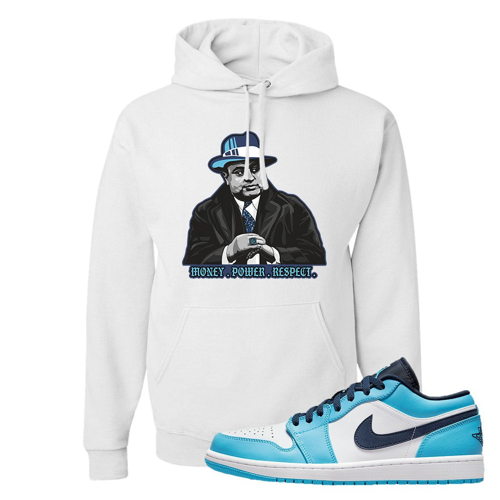 Air Jordan 1 Low UNC Hoodie | El Chapo Illustration, White