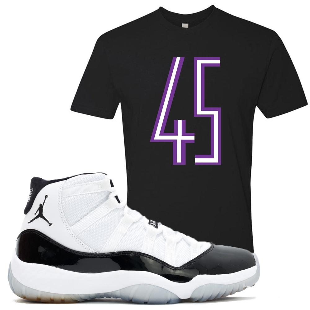 Match your pair of Jordan 11 Concord 45 sneakers with this Concord 11 sneaker matching t-shirt