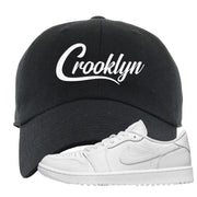 Triple White Golf Low 1s Dad Hat | Crooklyn, Black