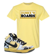 Acid Wash Yellow High Dunks T Shirt | Dunks N Boards, Cornsilk