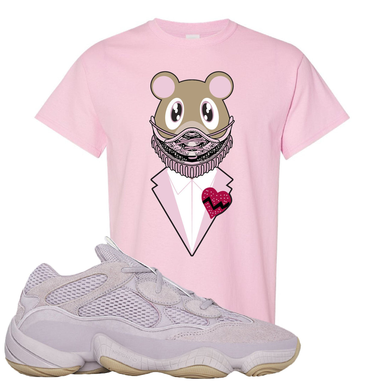 Yeezy 500 Soft Vision Yeezy Sneaker Mask Light Pink Sneaker Hook Up T-Shirt
