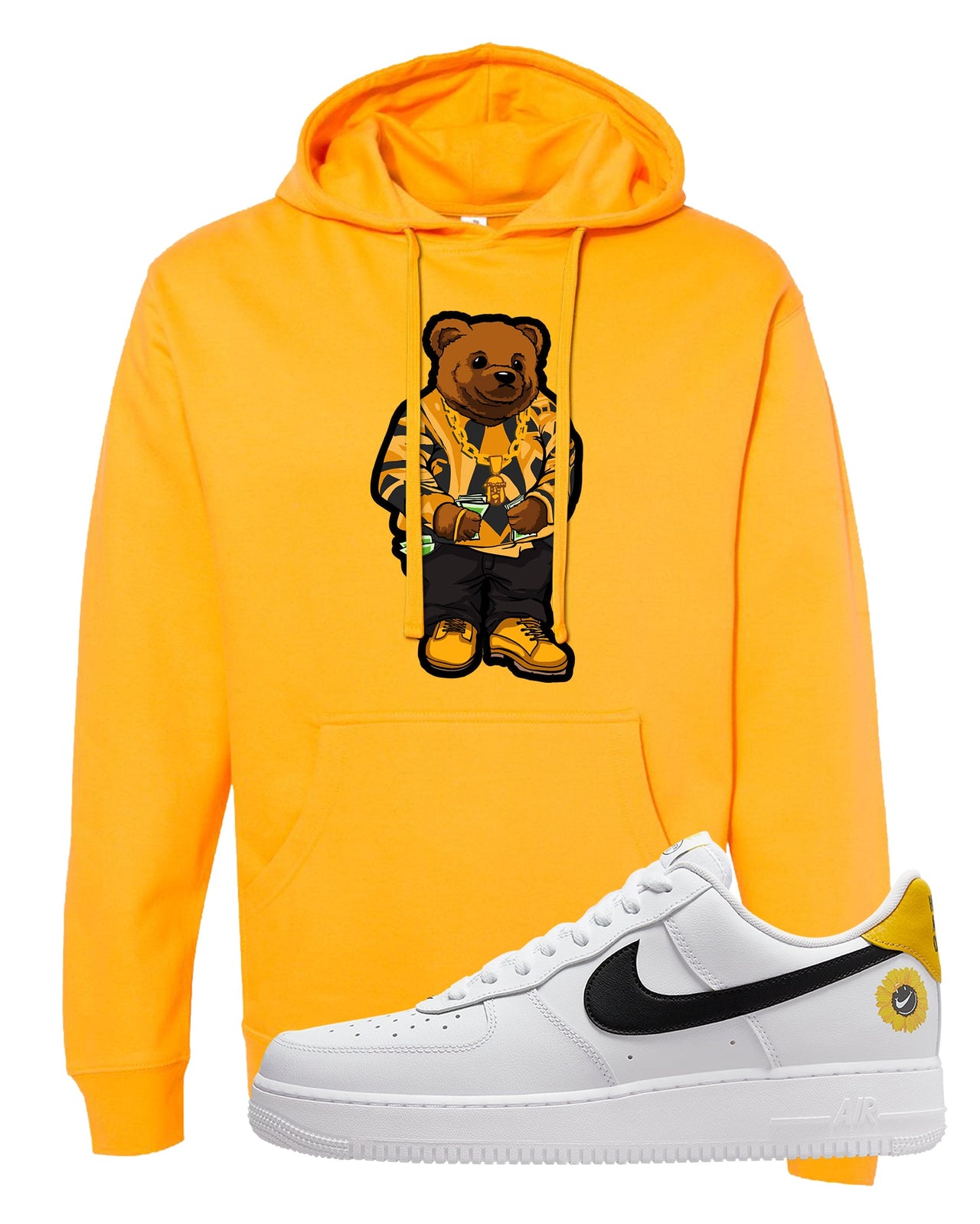 Have A Nice Day AF1s Hoodie | Sweater Bear, Gold