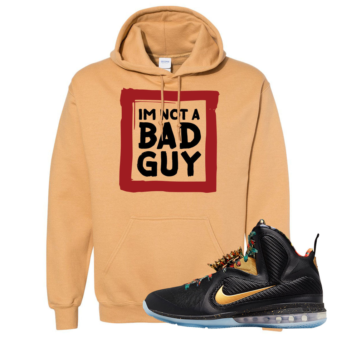 Throne Watch Bron 9s Hoodie | I'm Not A Bad Guy, Old Gold