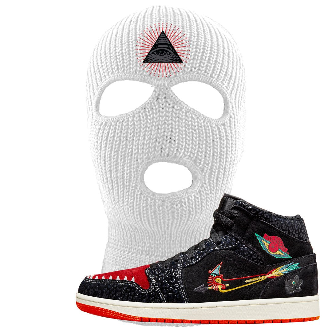 Always Familia Mid 1s Ski Mask | All Seeing Eye, White