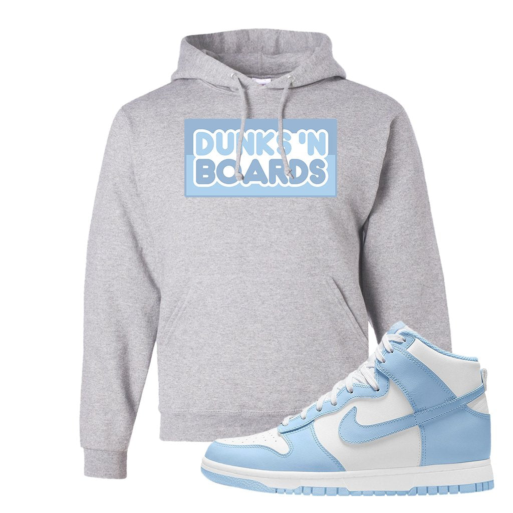 Aluminum High Dunks Hoodie | Dunks N Boards, Ash