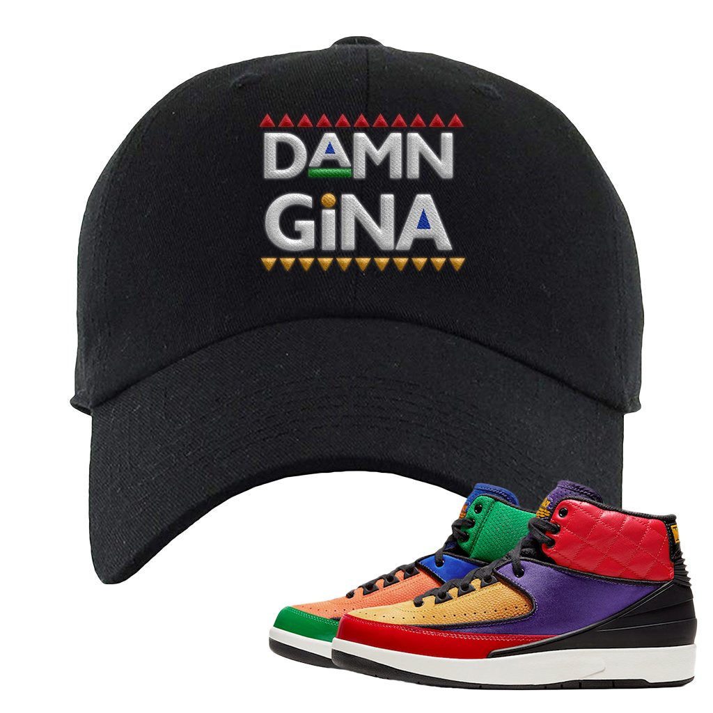 WMNS Multicolor Sneaker Black Dad Hat | Hat to match Nike 2 WMNS Multicolor Shoes | Damn Gina