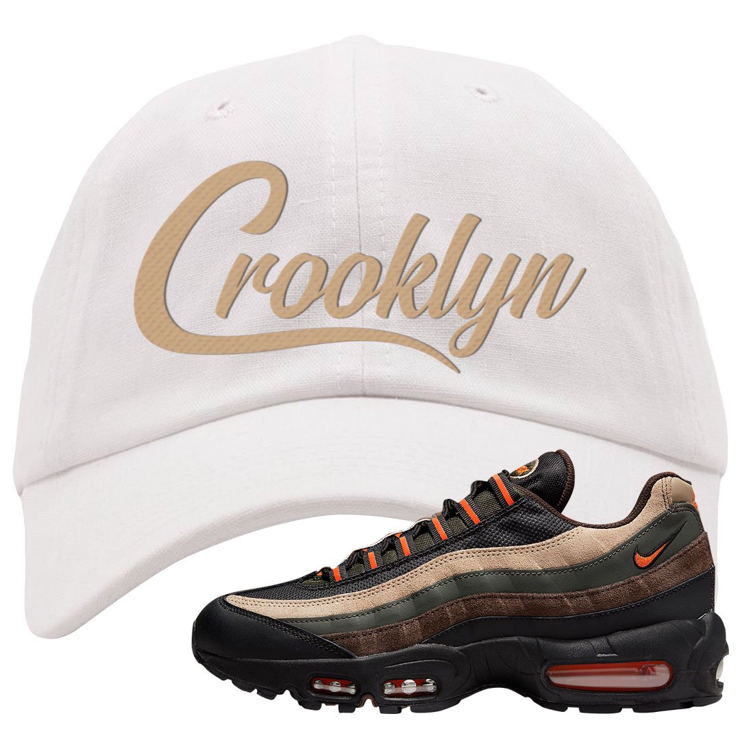 Dark Army Orange Blaze 95s Dad Hat | Crooklyn, White
