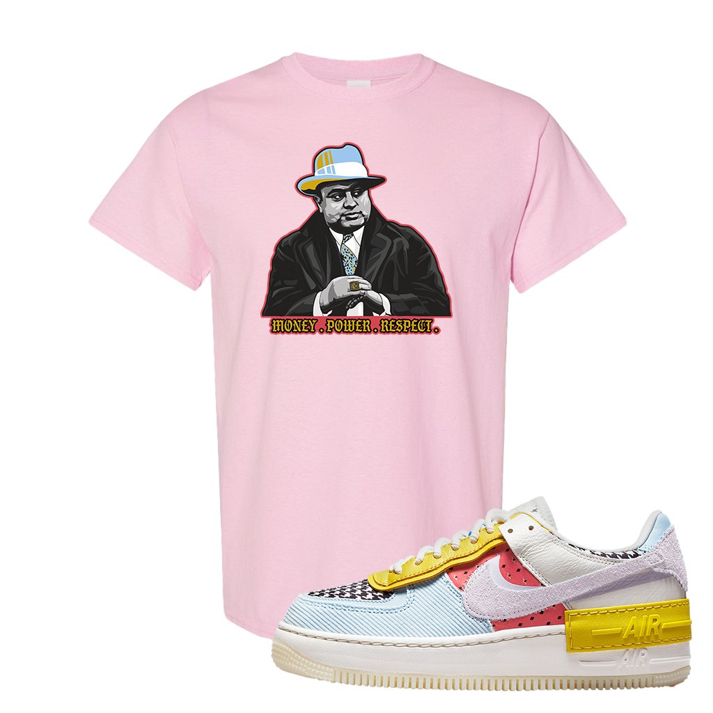 Air Force 1 Shadow Multi-Color T Shirt | Capone Illustration, Light Pink