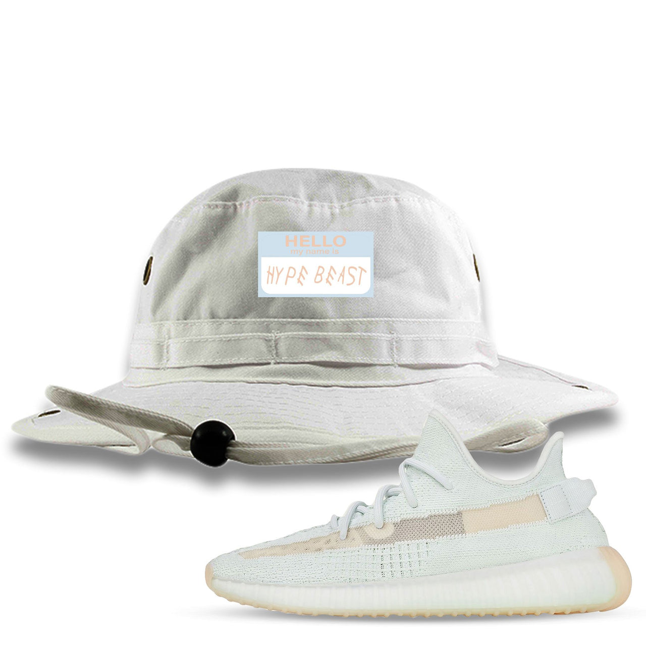 Hyperspace 350s Bucket Hat | Hello My Name Is Hype Beast Woe, White