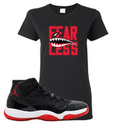 Jordan 11 Bred Fearless Black Sneaker Hook Up Women's T-Shirt