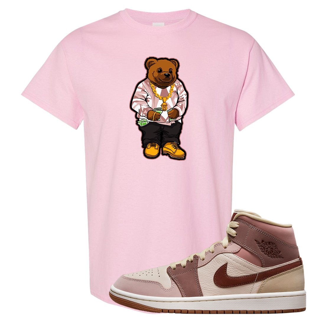 Pink Sand Mauve Mid 1s T Shirt | Sweater Bear, Light Pink