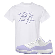 Pure Violet Low 11s T Shirt | Talk To Me Nice, White