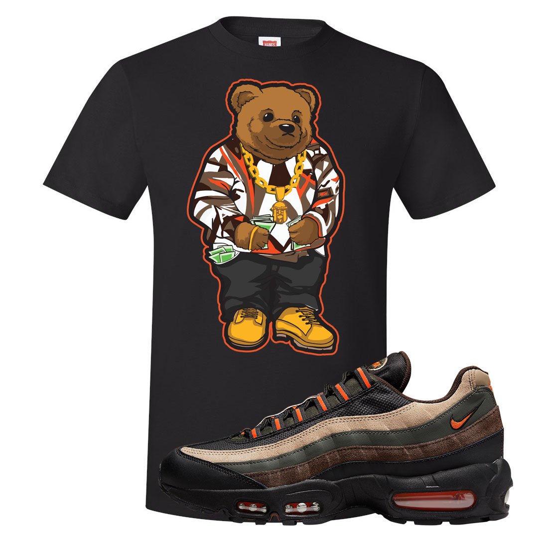 Dark Army Orange Blaze 95s T Shirt | Sweater Bear, Black