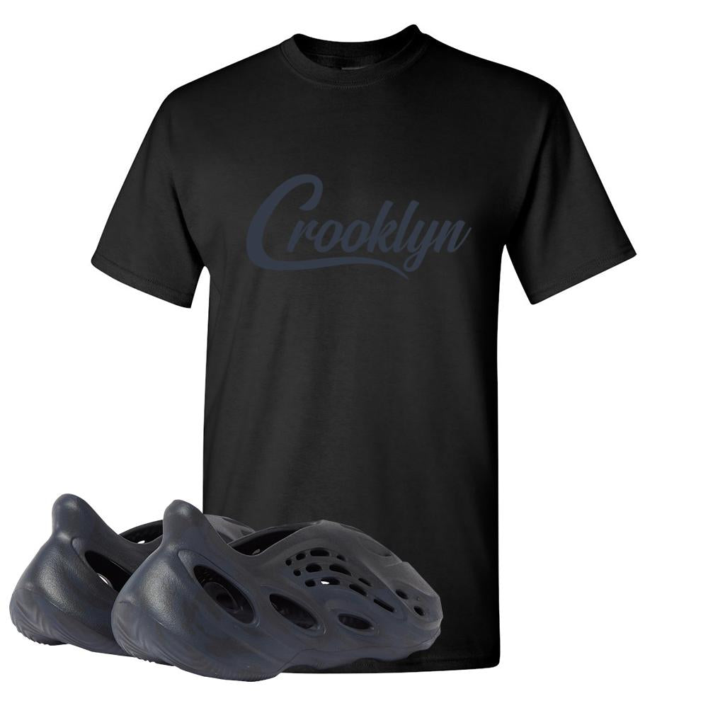 Yeezy Foam Runner Mineral Blue T Shirt | Crooklyn, Black