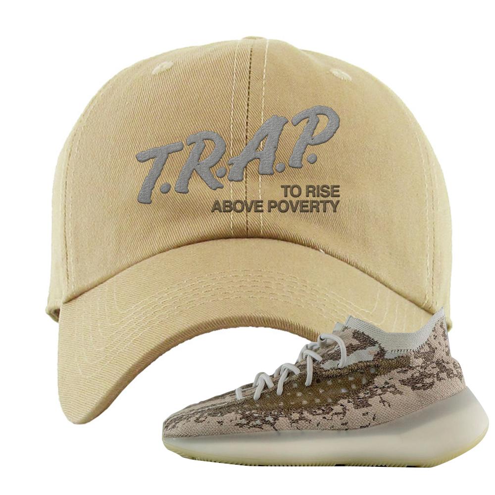 Stone Salt 380s Dad Hat | Trap To Rise Above Poverty, Khaki