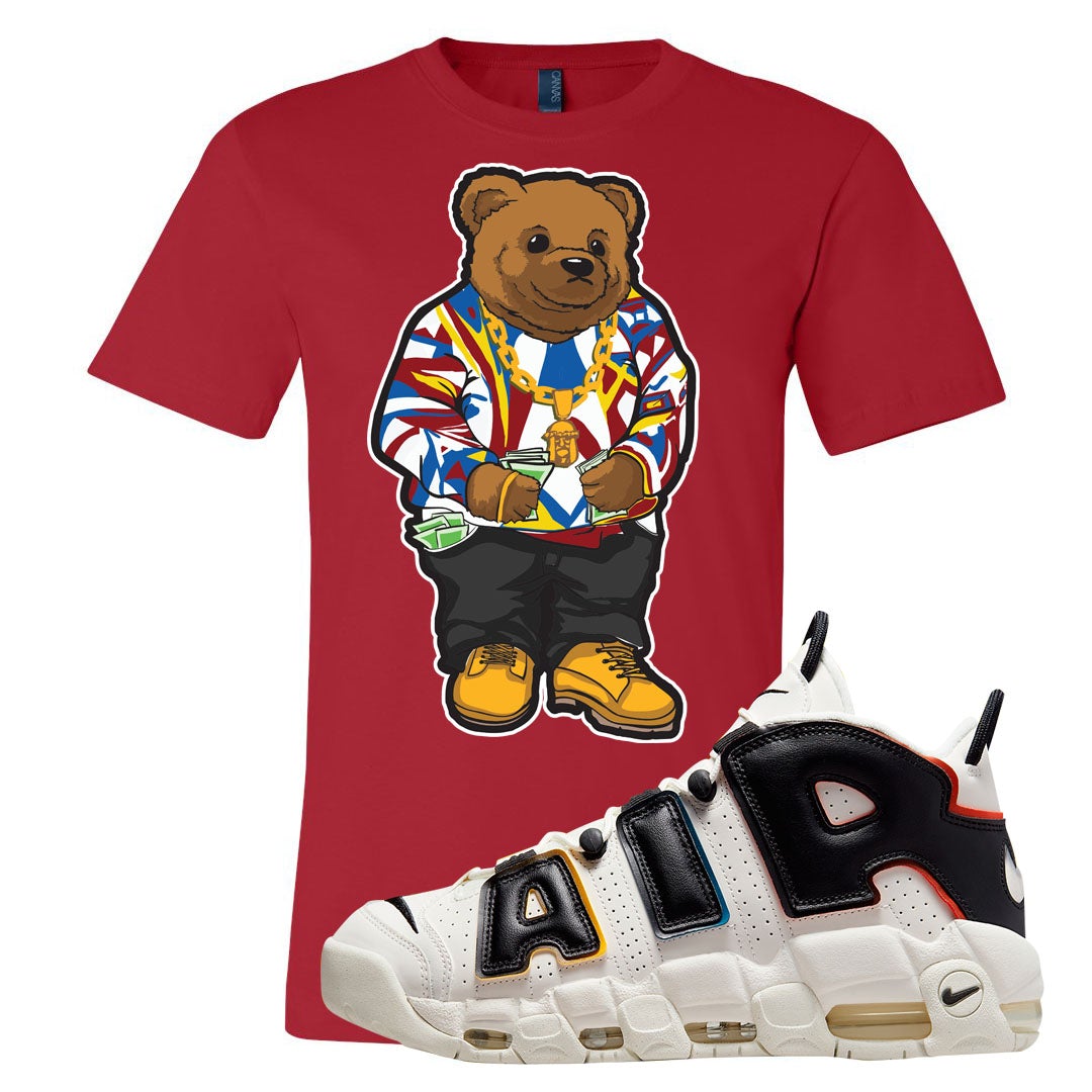 Multicolor Uptempos T Shirt | Sweater Bear, Red
