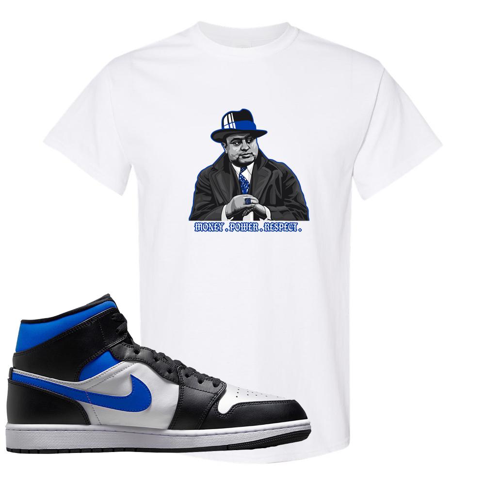 Air Jordan 1 Mid Royal T Shirt | Capone Illustration, White