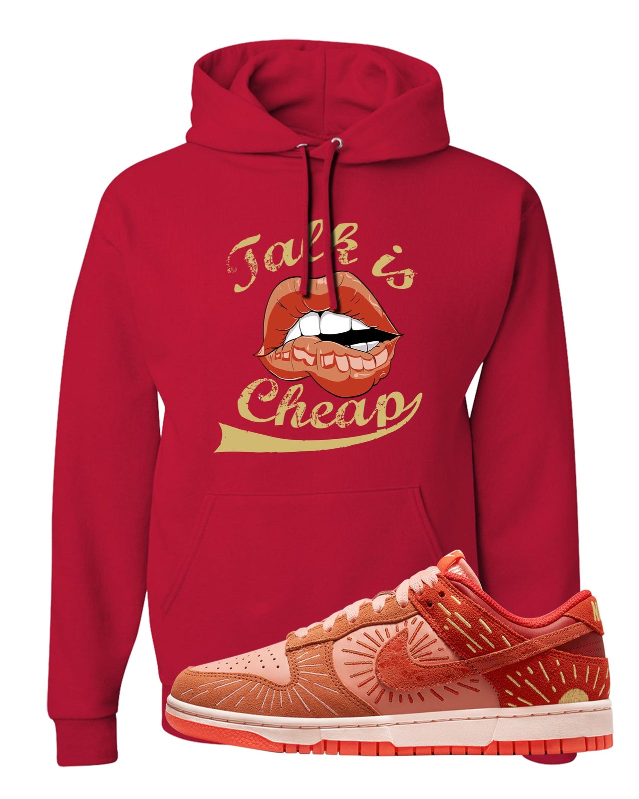 Solstice Low Dunks Hoodie | Talk Is Cheap, Red