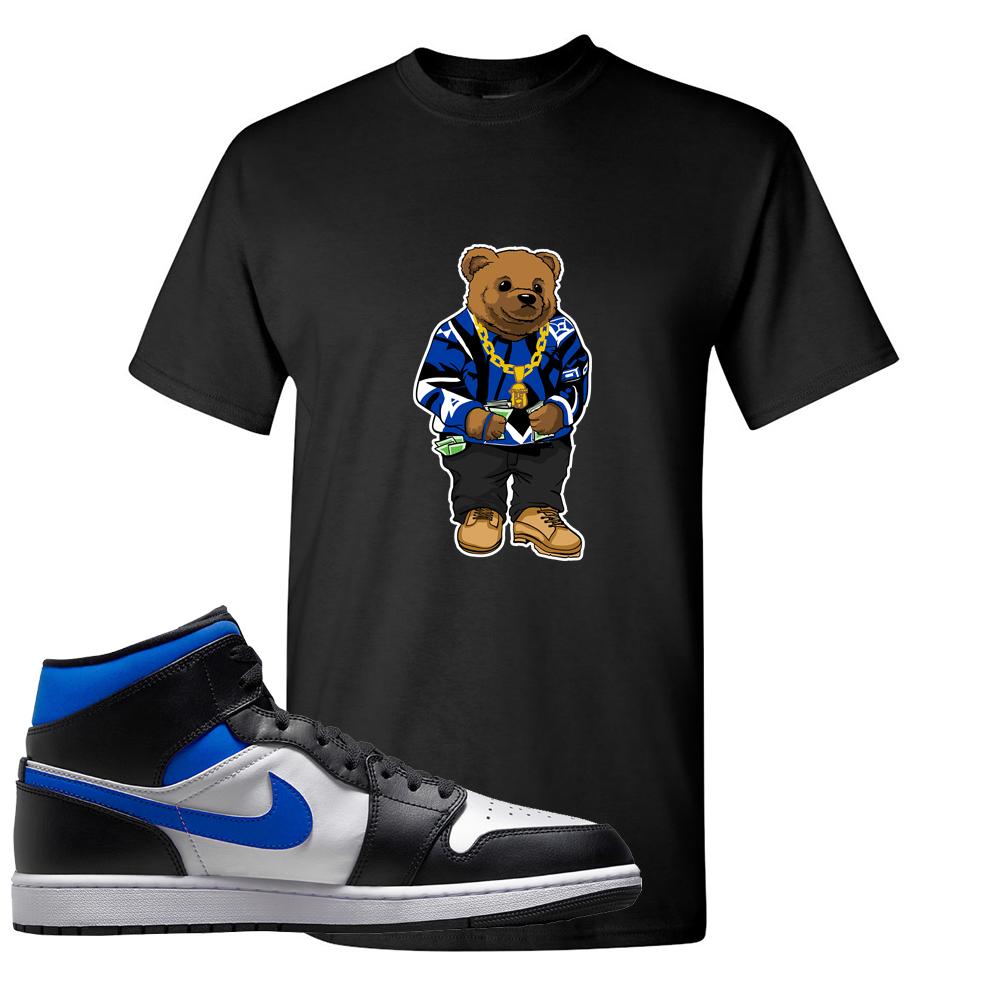 Air Jordan 1 Mid Royal T Shirt | Sweater Bear, Black