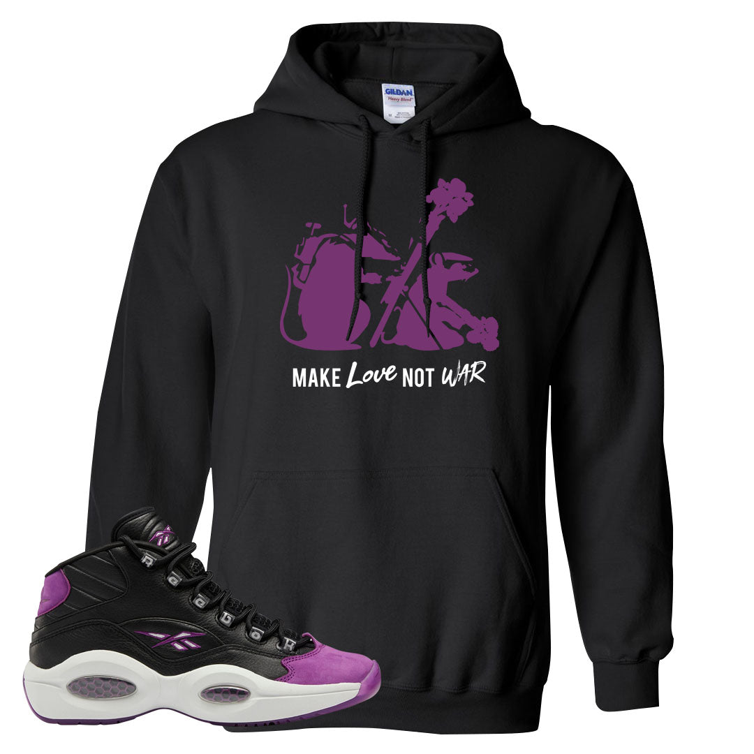 Eggplant Mid Questions Hoodie | Army Rats, Black