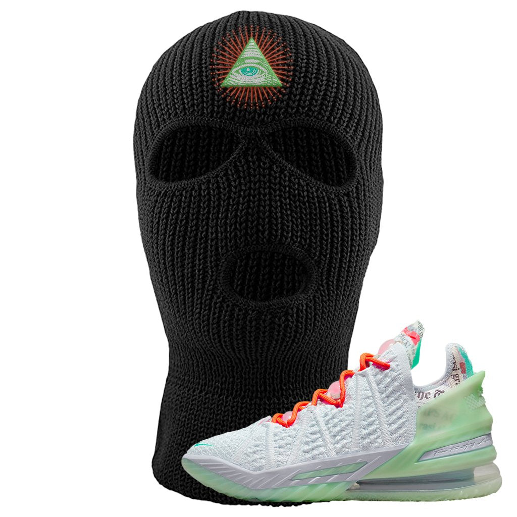 GOAT Bron 18s Ski Mask | All Seeing Eye, Black