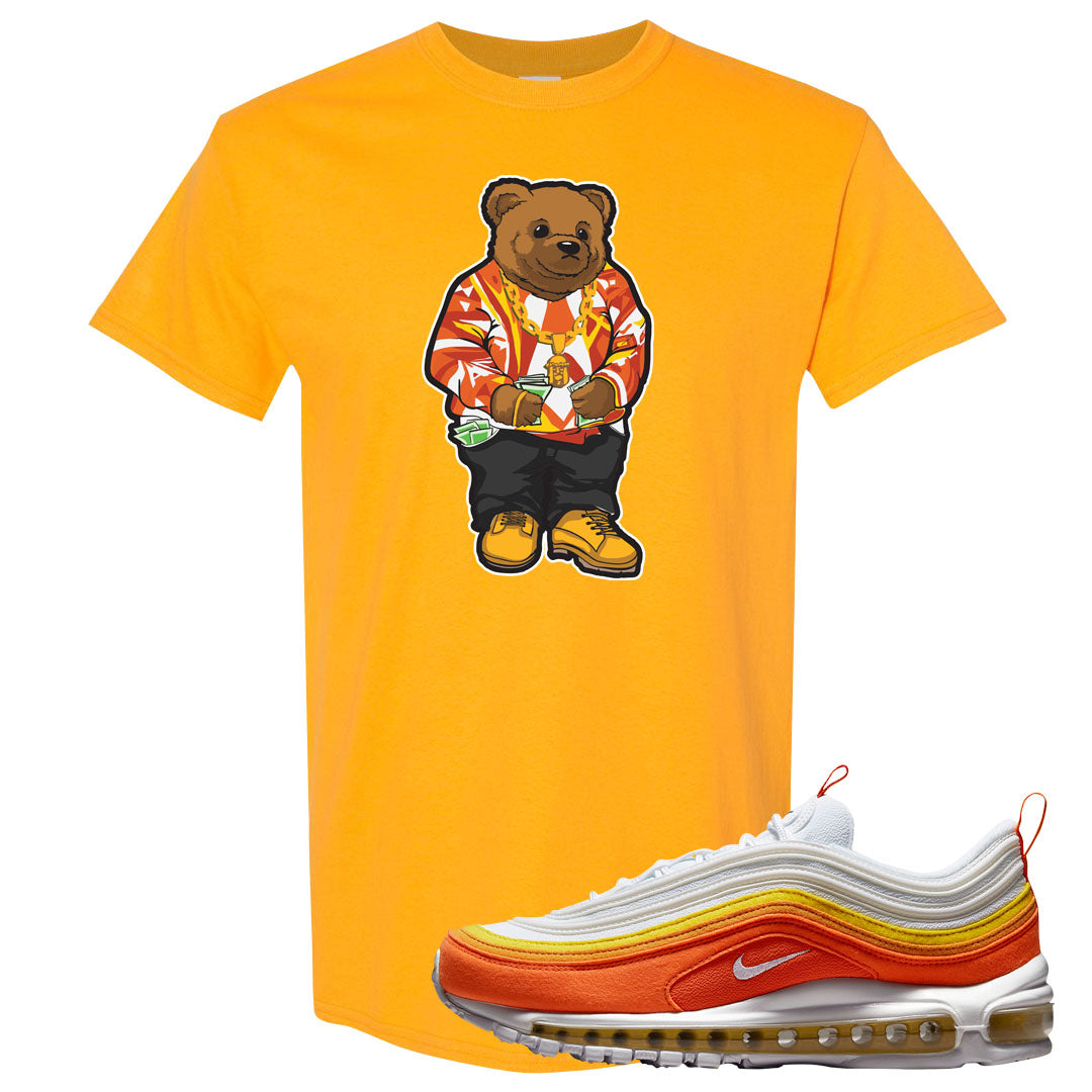Club Orange Yellow 97s T Shirt | Sweater Bear, Gold