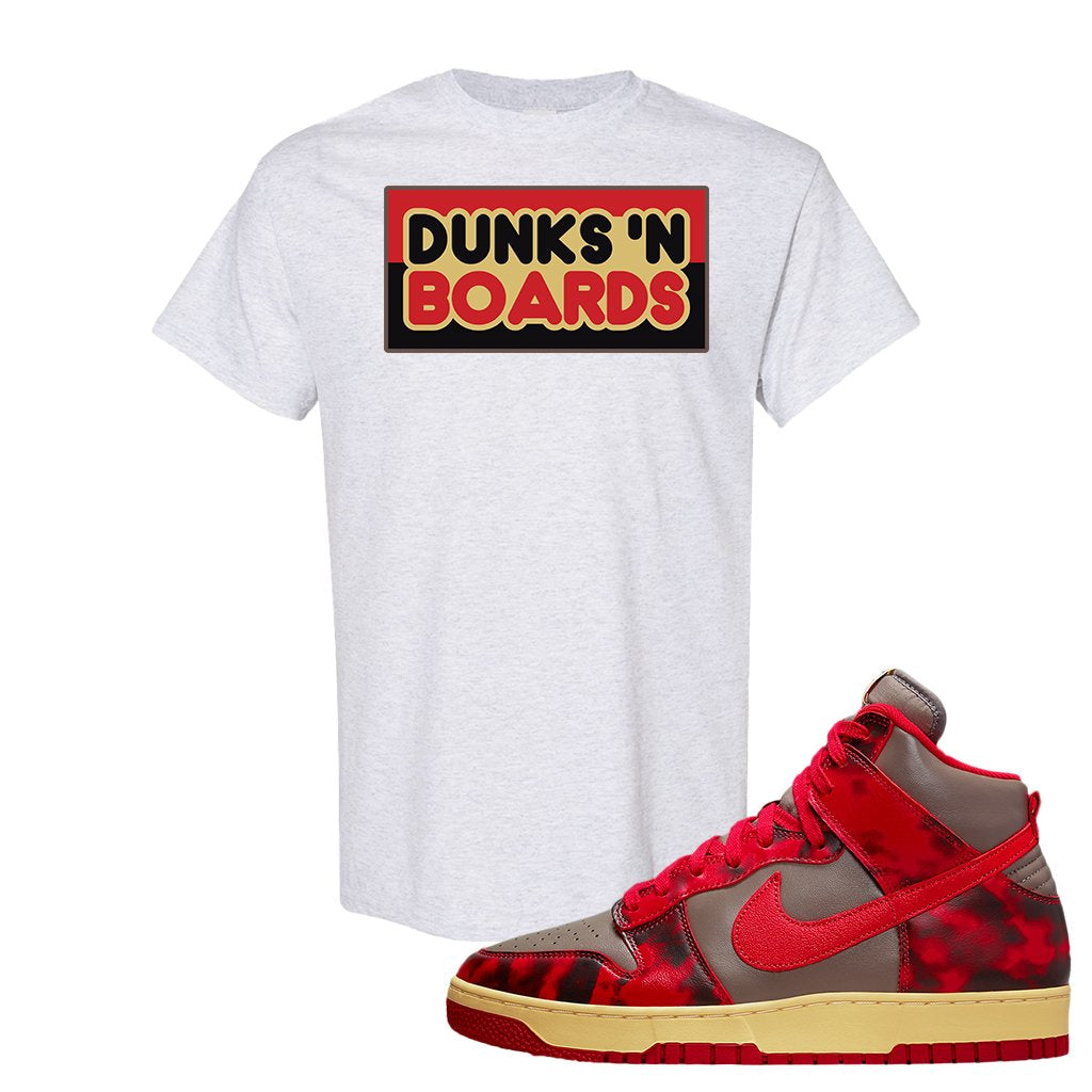 Acid Wash Red 1985 High Dunks T Shirt | Dunks N Boards, Ash