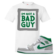 Light Smoke Pine Green Mid 1s T Shirt | I'm Not A Bad Guy, White